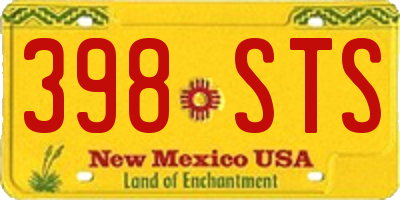 NM license plate 398STS