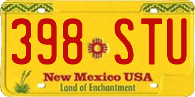 NM license plate 398STU