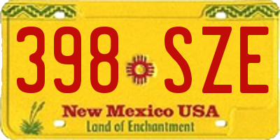 NM license plate 398SZE
