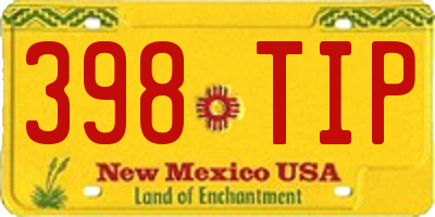 NM license plate 398TIP