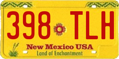 NM license plate 398TLH