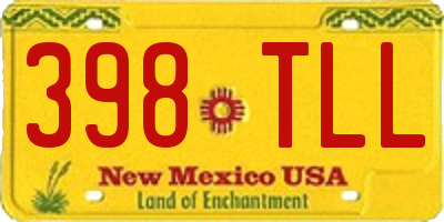 NM license plate 398TLL