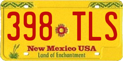 NM license plate 398TLS