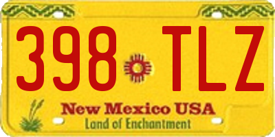 NM license plate 398TLZ