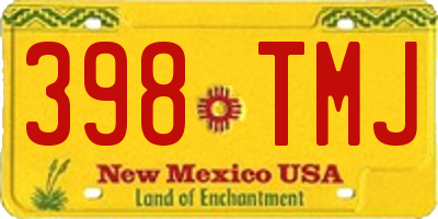 NM license plate 398TMJ