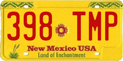 NM license plate 398TMP
