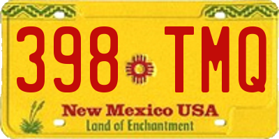 NM license plate 398TMQ