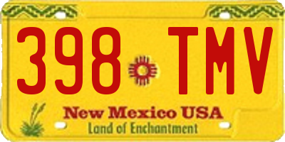 NM license plate 398TMV