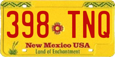 NM license plate 398TNQ