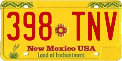 NM license plate 398TNV