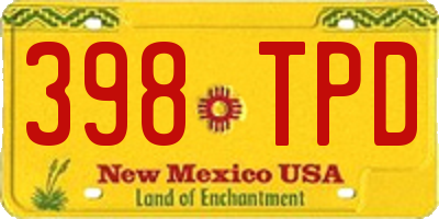 NM license plate 398TPD
