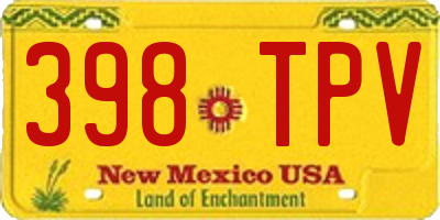 NM license plate 398TPV