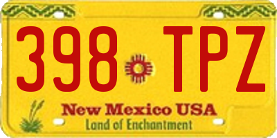 NM license plate 398TPZ