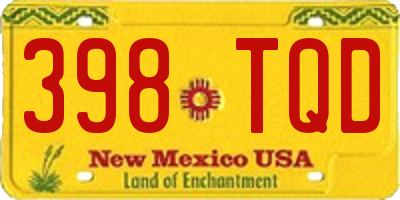 NM license plate 398TQD