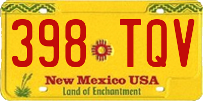NM license plate 398TQV