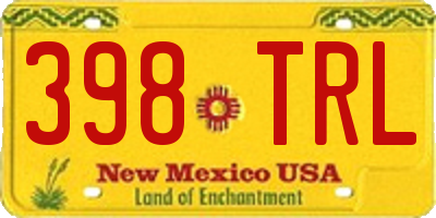 NM license plate 398TRL