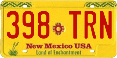 NM license plate 398TRN