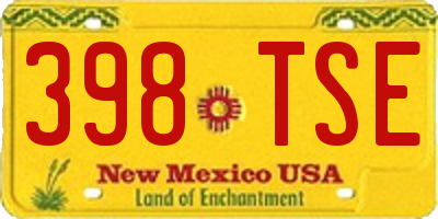 NM license plate 398TSE