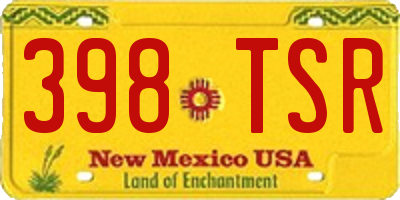 NM license plate 398TSR