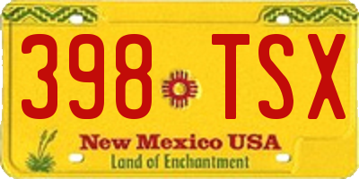 NM license plate 398TSX