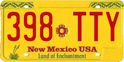 NM license plate 398TTY
