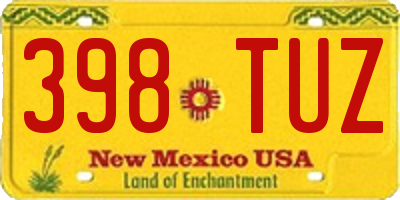 NM license plate 398TUZ