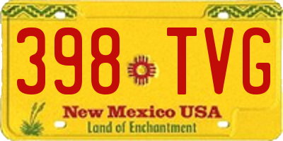 NM license plate 398TVG