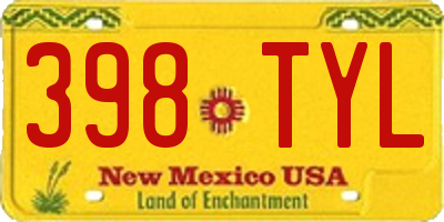 NM license plate 398TYL