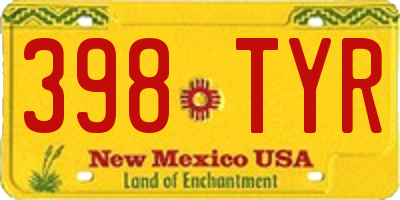 NM license plate 398TYR