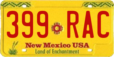 NM license plate 399RAC