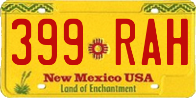 NM license plate 399RAH