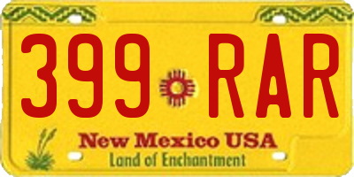 NM license plate 399RAR
