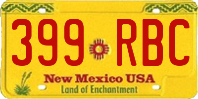 NM license plate 399RBC