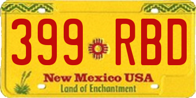 NM license plate 399RBD