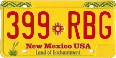NM license plate 399RBG
