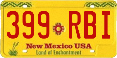 NM license plate 399RBI