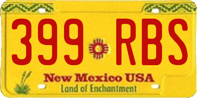 NM license plate 399RBS