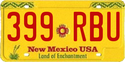 NM license plate 399RBU