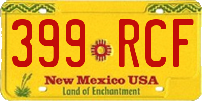 NM license plate 399RCF