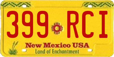 NM license plate 399RCI
