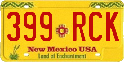 NM license plate 399RCK
