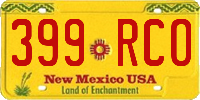 NM license plate 399RCO