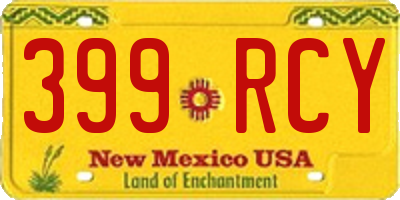 NM license plate 399RCY