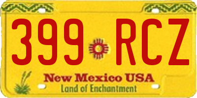 NM license plate 399RCZ