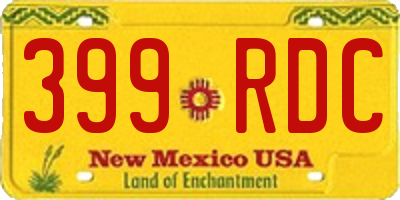 NM license plate 399RDC