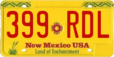 NM license plate 399RDL