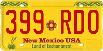 NM license plate 399RDO