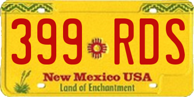 NM license plate 399RDS