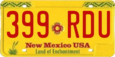 NM license plate 399RDU