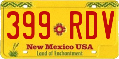 NM license plate 399RDV
